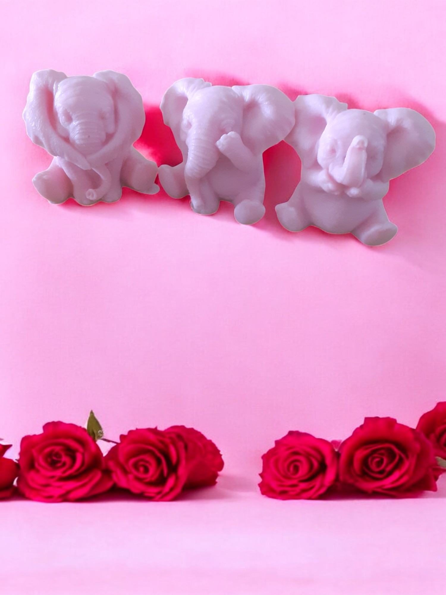 Horen, Zien en Zwijgen Olifanten Zeepjes Set van 3 (image for) Horen, Zien en Zwijgen Olifanten Zeepjes Set van 3