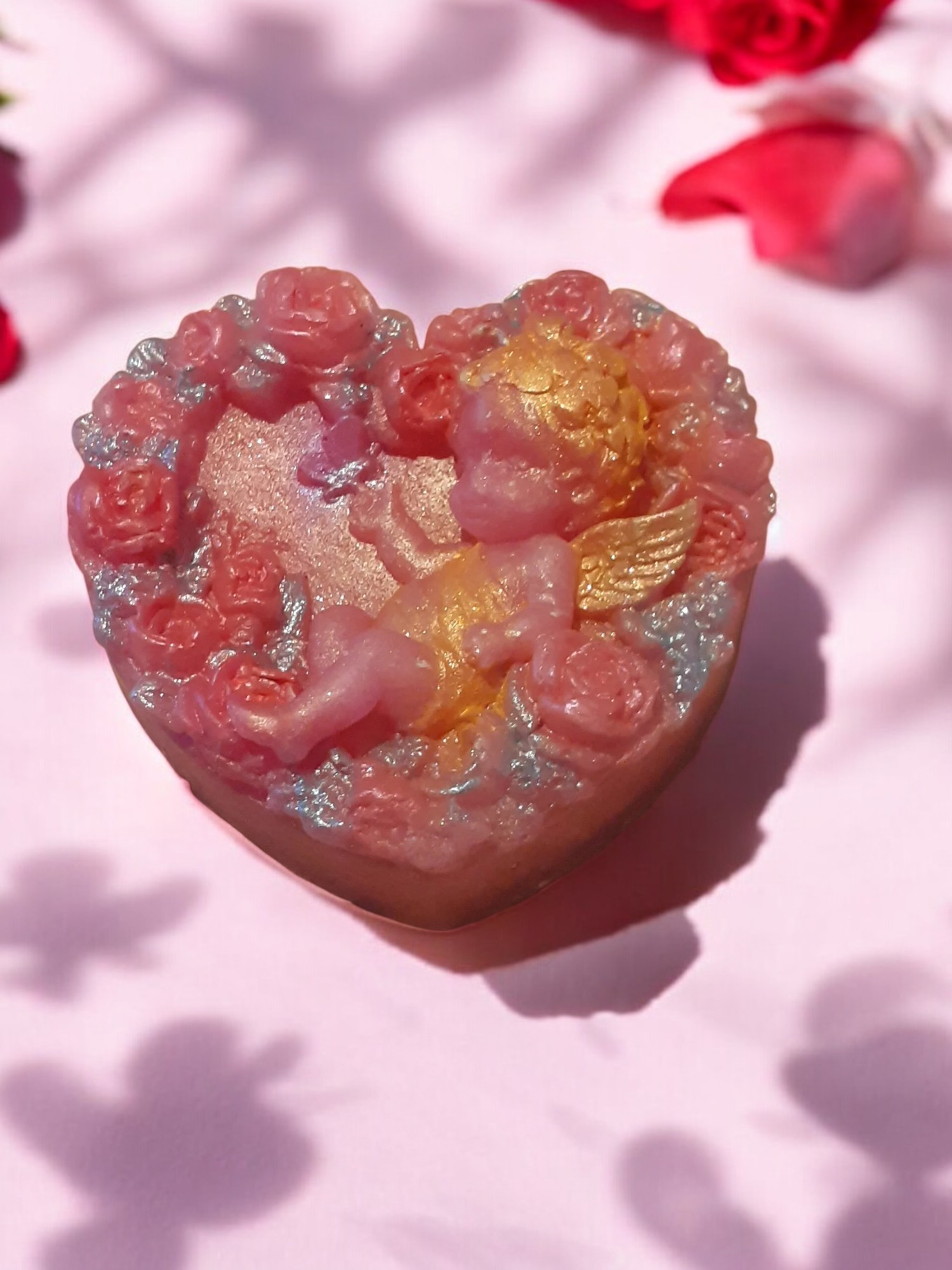 Hart Engel in een Krans Zeepje met Mica (image for) Hart Engel in een Krans Zeepje met Mica