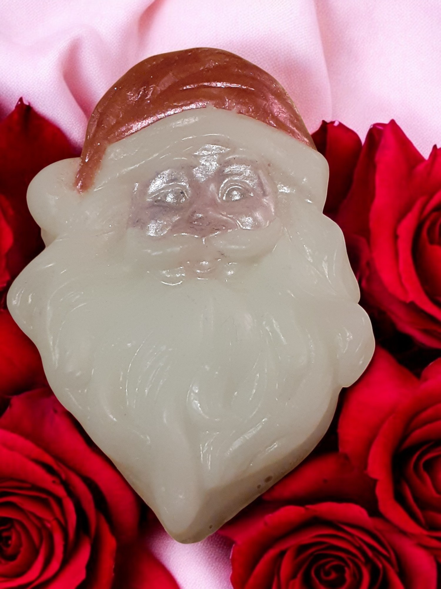 Kerstman Hoofd Zeepje met Mica (image for) Kerstman Hoofd Zeepje met Mica