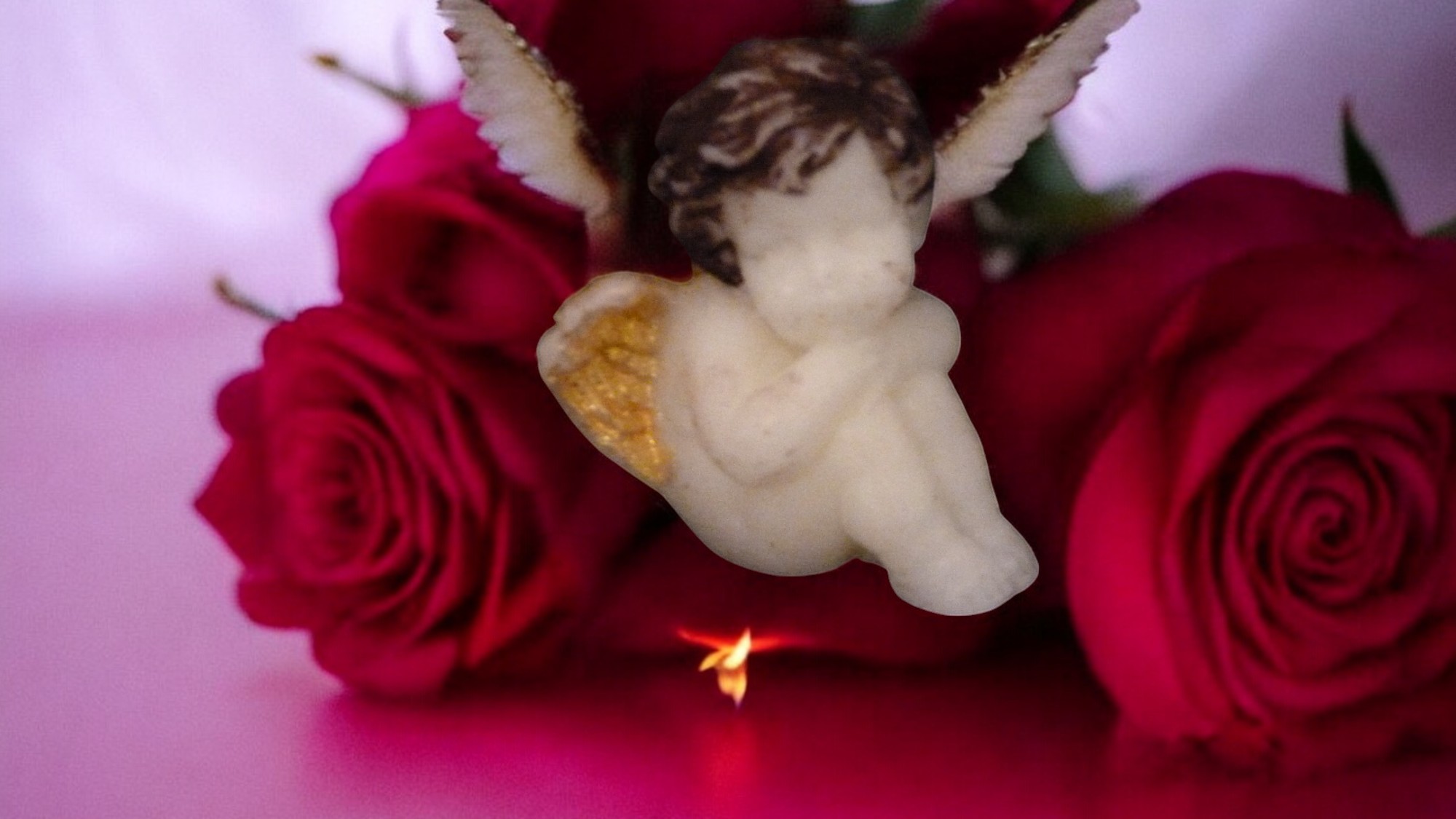 Zittende Engel Zeepje met Mica (image for) Zittende Engel Zeepje met Mica