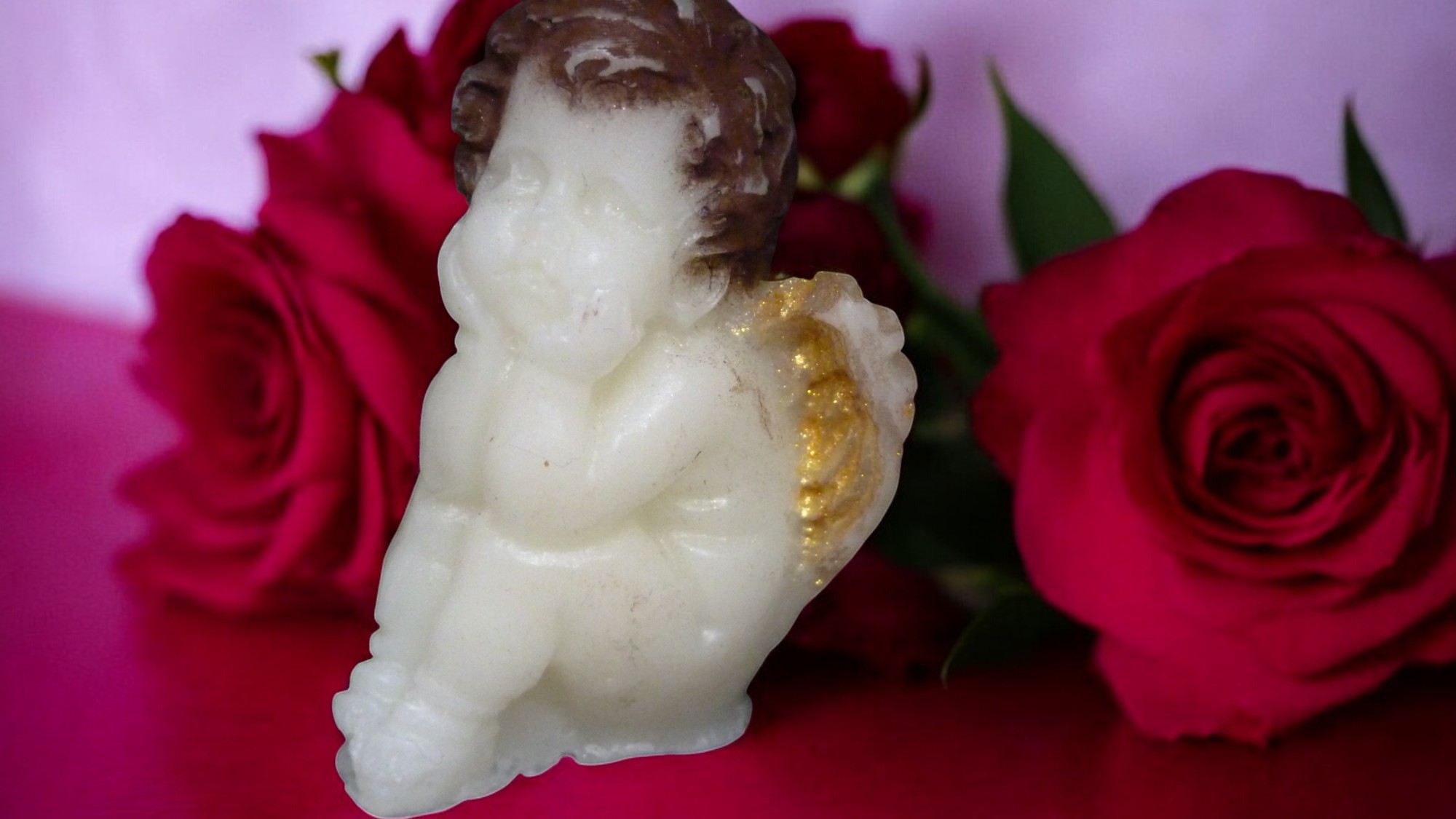 Zittende Engel Jongen Zeepje met Mica (image for) Zittende Engel Jongen Zeepje met Mica