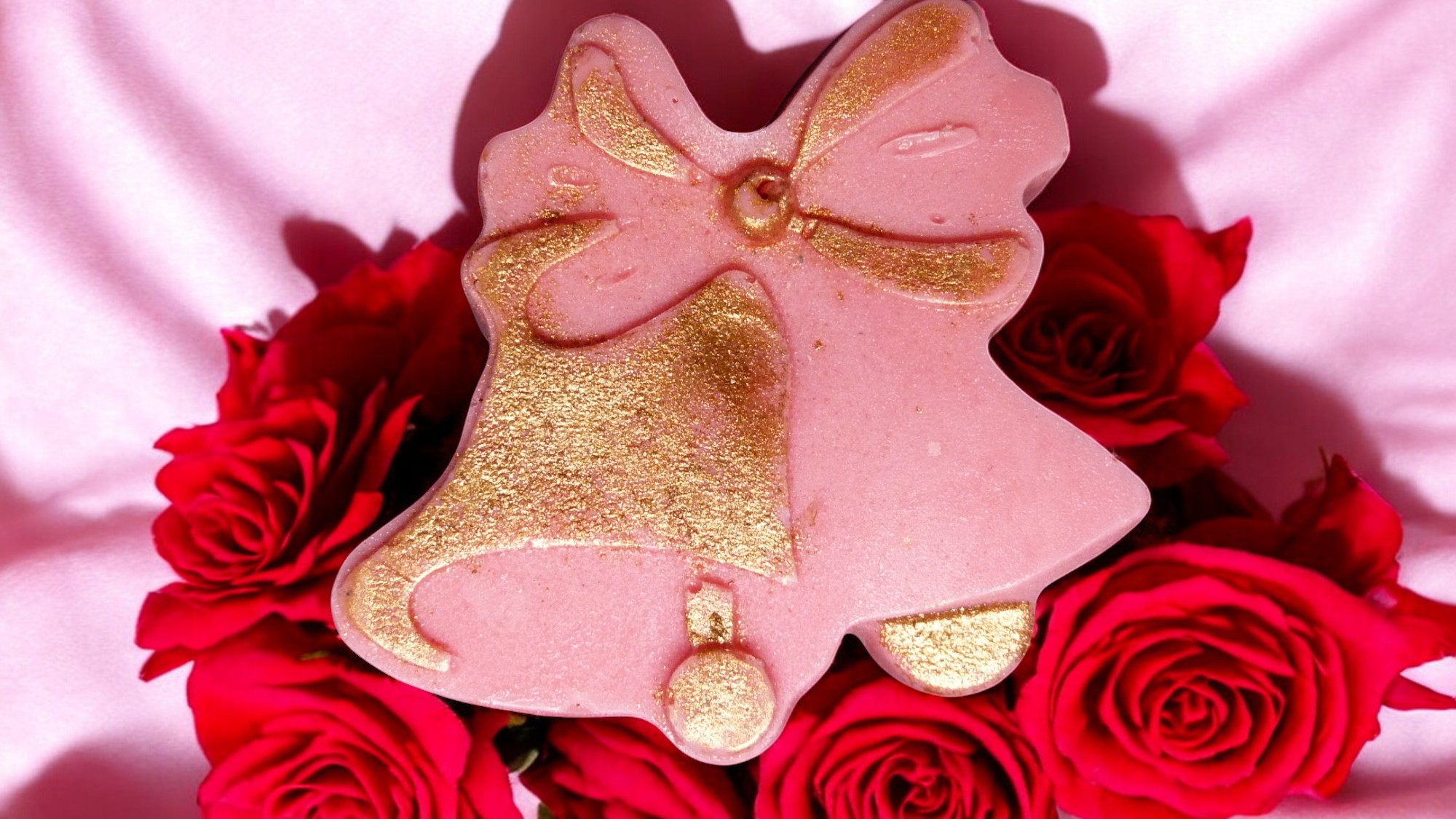 Kerstklokken Zeepje met Mica (image for) Kerstklokken Zeepje met Mica