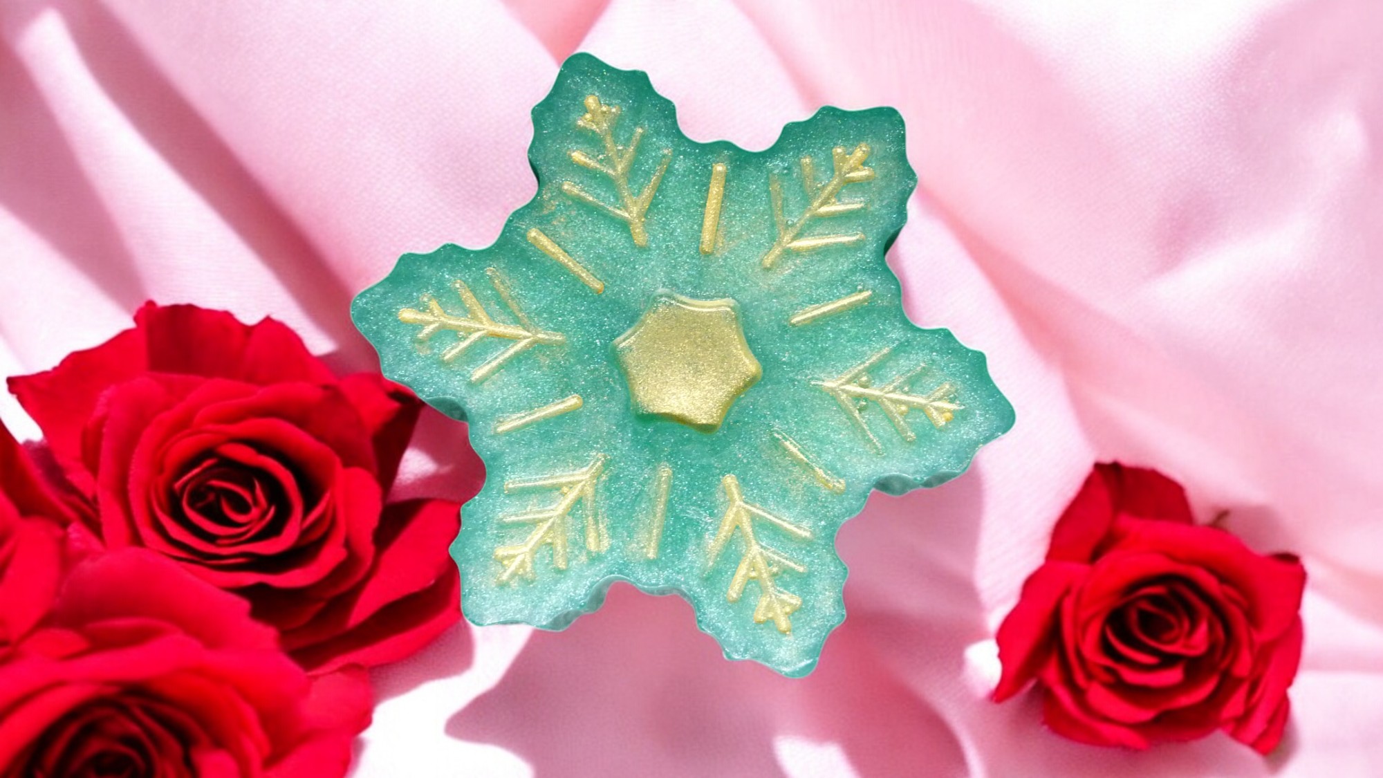 Sneeuwvlok Zeepje met Mica (image for) Sneeuwvlok Zeepje met Mica