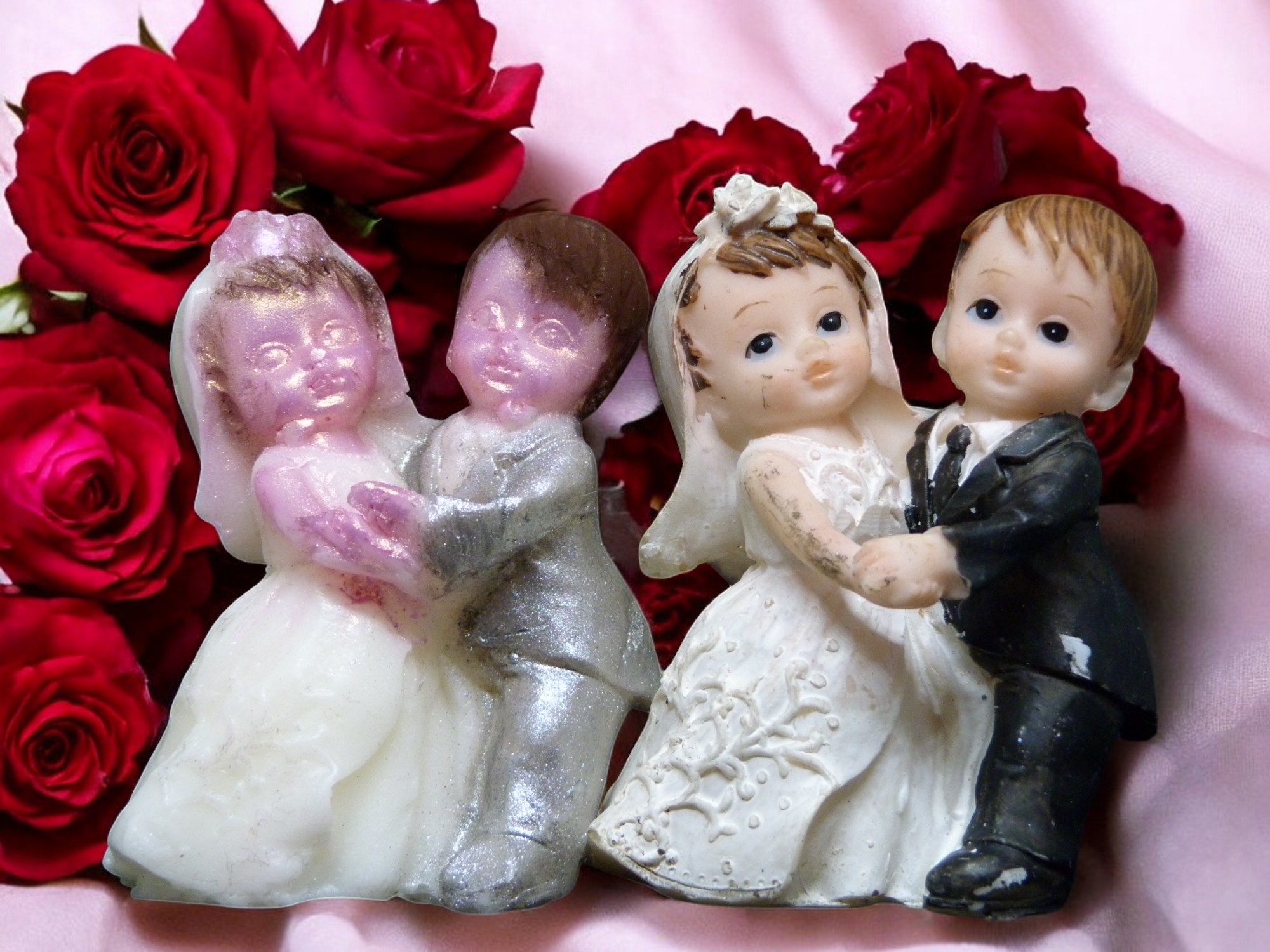 Bruidspaar 3D Zeepje met Mica (eigen creatie) (image for) Bruidspaar 3D Zeepje met Mica (eigen creatie)