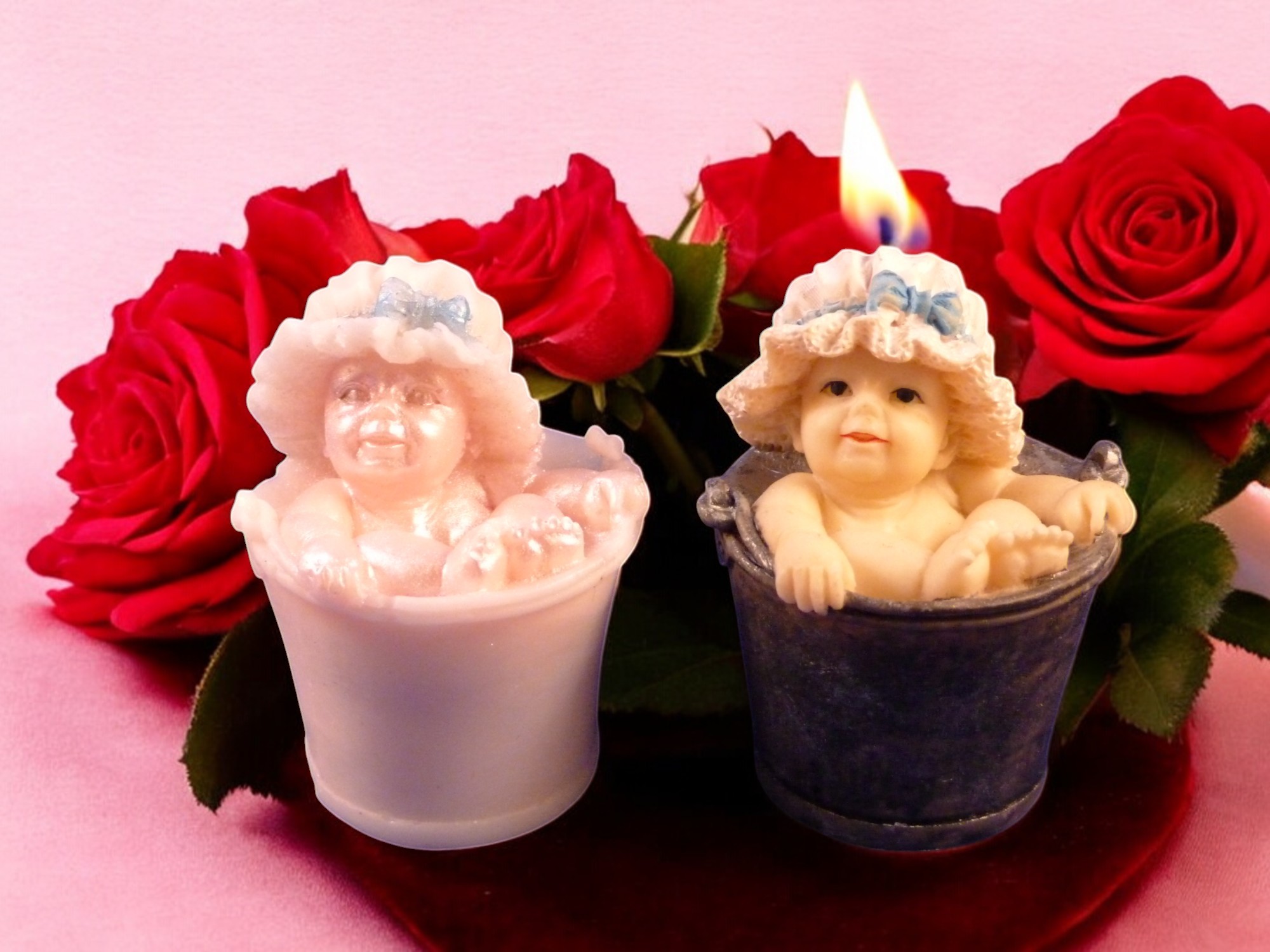 Baby in een Emmer Zeepje met Mica Nr 1 (eigen creatie) (image for) Baby in een Emmer Zeepje met Mica Nr 1 (eigen creatie)