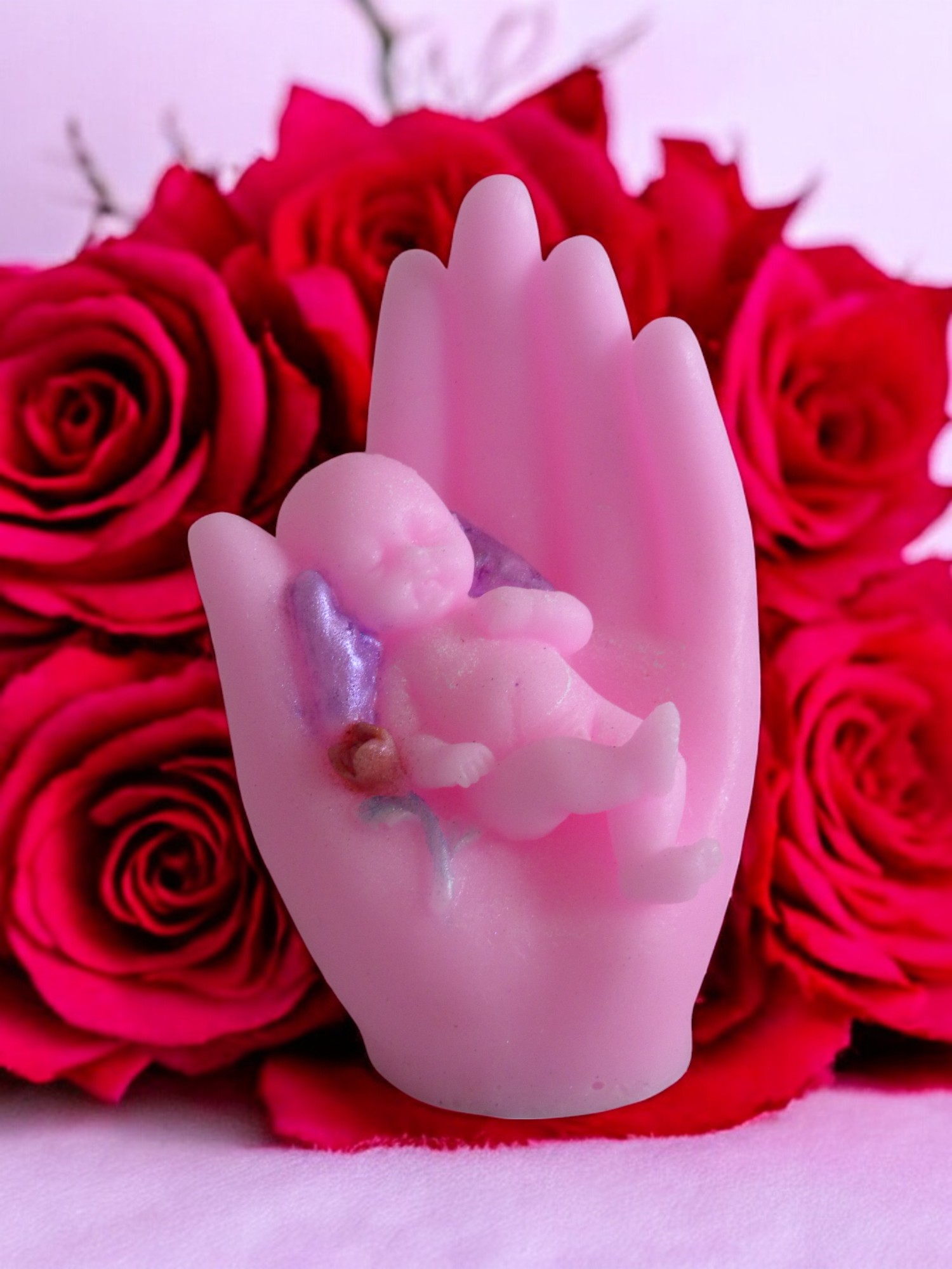 Baby in Hand Zeepje met Mica Meisje (image for) Baby in Hand Zeepje met Mica Meisje