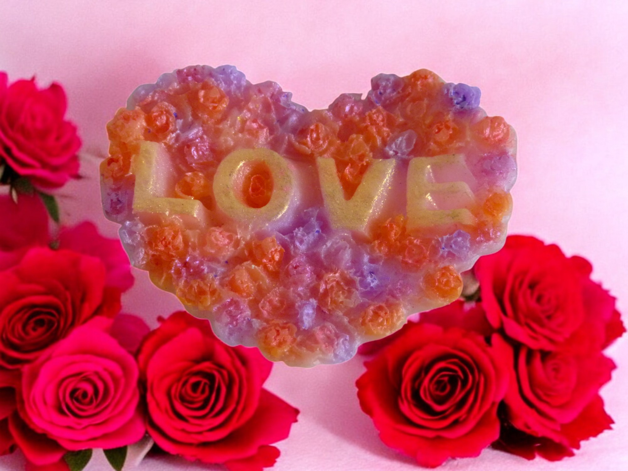 Love Hart Plat Zeepje met Mica (image for) Love Hart Plat Zeepje met Mica