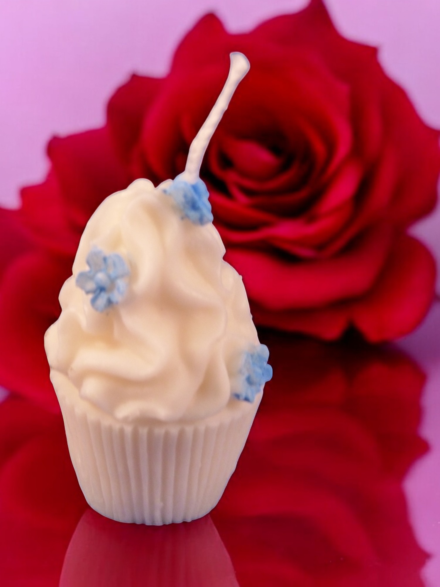 Cupcake met Bloemen Kaars (image for) Cupcake met Bloemen Kaars