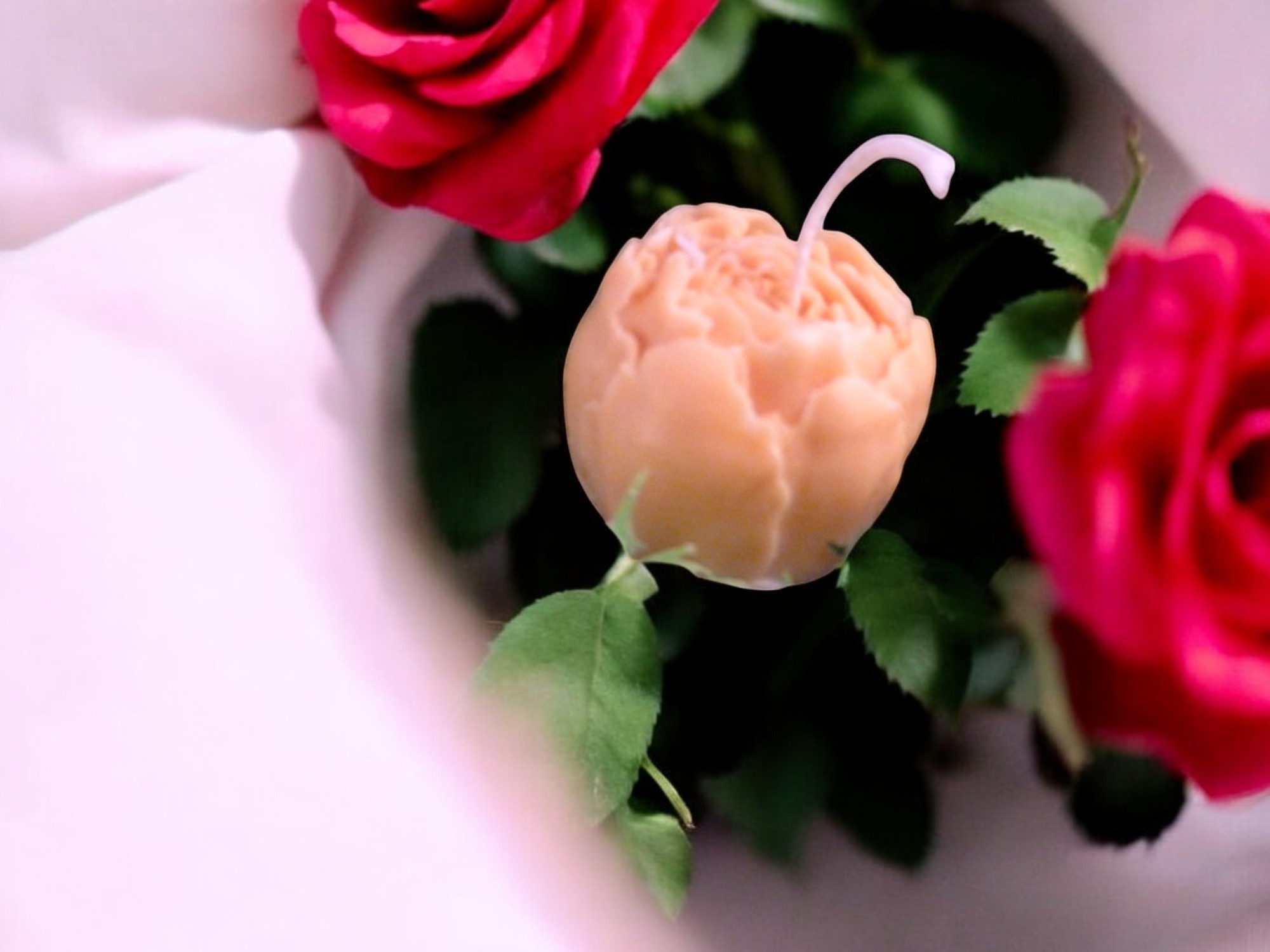 Kleine Pioenroos Kaars Nr 2 (image for) Kleine Pioenroos Kaars Nr 2