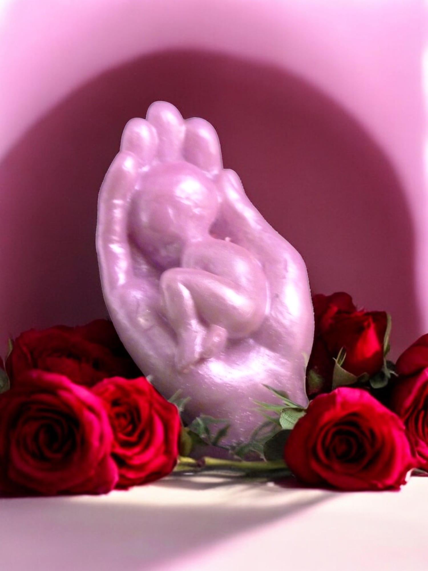 Hand met Slapende Baby Zeepje (image for) Hand met Slapende Baby Zeepje