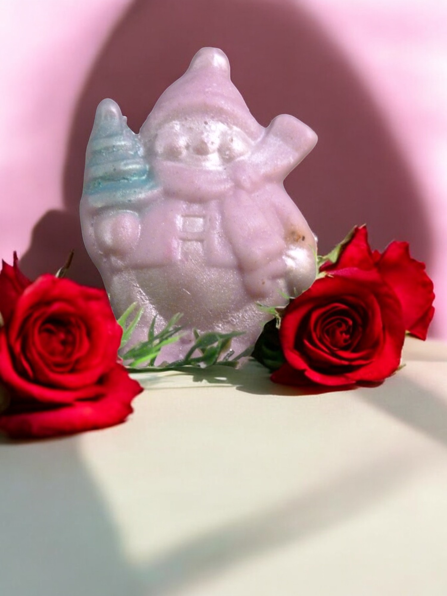 Sneeuwpop Plat Zeepje met Mica (image for) Sneeuwpop Plat Zeepje met Mica