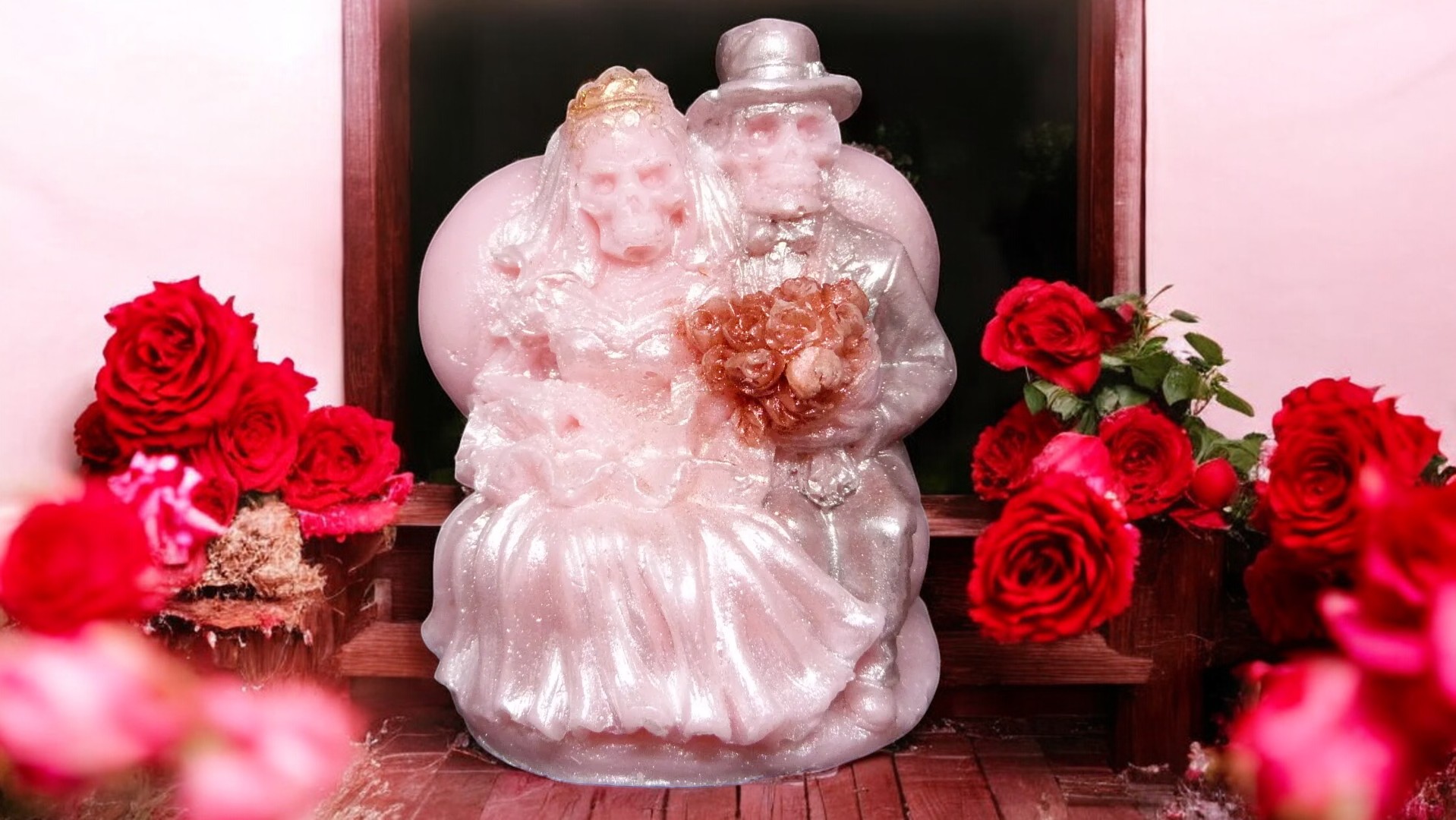 Halloween Bruidspaar Zeepje met Mica (image for) Halloween Bruidspaar Zeepje met Mica