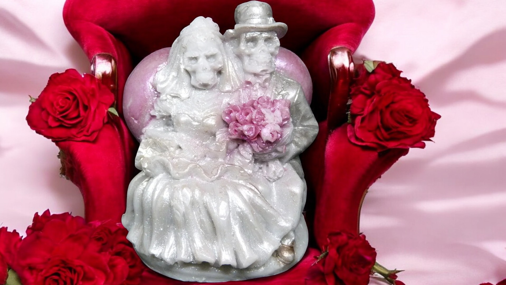 Halloween Bruidspaar Zeepje met Mica (image for) Halloween Bruidspaar Zeepje met Mica